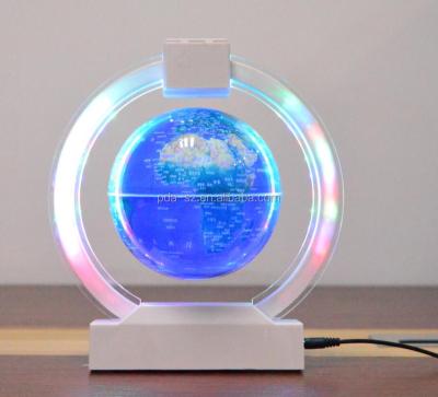 China 360 acrylic maglev rotating floating to levitate 6inch globe bottom moon lamp for sale