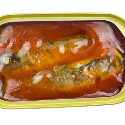 China Wholesale Price 155g Canned Cheap Canned Fish Jack Strip Sardine In Tomato Sauce OEM for sale