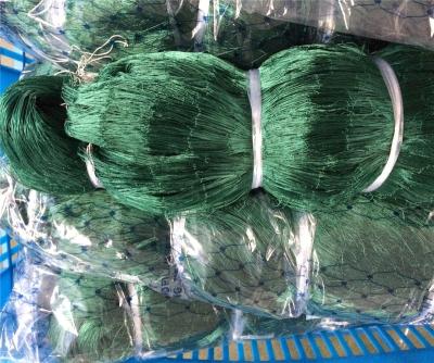 China Multifilament anchor high strength gold nylon multifilament net green color fishing net, agriculture net for sale