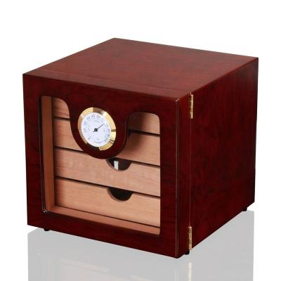 China Nice Wooden Cigar Humidor Cabinet Personalized Cigar Display Cabinet for sale