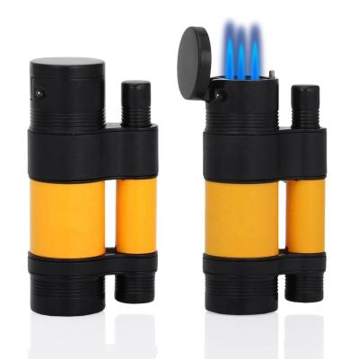 China Eco - Friendly Smoking Accessories Torch Parts Blue Flame Flint Metal Lighter Lighter for sale