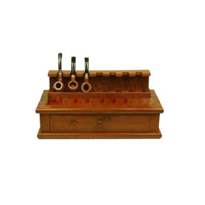 China Easy To Clean Galleon Pipe Rack Furniture With Tobacco Drawer For 7 Pipe Rack for sale