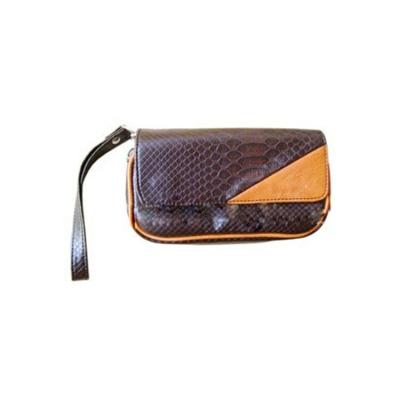 China Leather Travel Ect Black &yellow Smoking Pipe Bag For 2 Pipes GP-4063 for sale