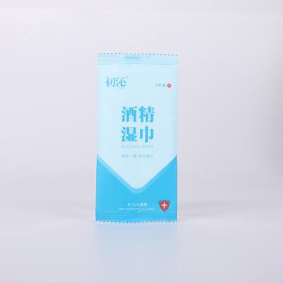 China Cleaning Ready In Stock 75% Alcoholic Wet Wipes Sanitizing Wipes With Moisturizer Sanitizer Single Pack Wipes for sale