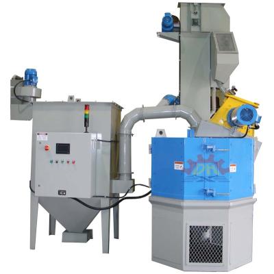 China Castings Cart Disc Sandblasting Machine / Rail Type Sand Cart Blaster for sale