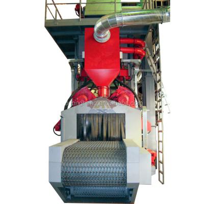 China Belting Steel Structure VFD Running Adjustable Wire Mesh Shot Blasting Machine for sale