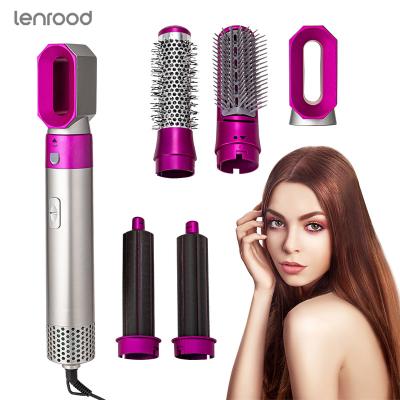 China Lenrood LRJ-1022 Ionic Hair Dryer Brush 5 in 1 Dryer Straightening Curling Styling Airbrush Hair Curler One Step Hot Hair Dryer for sale