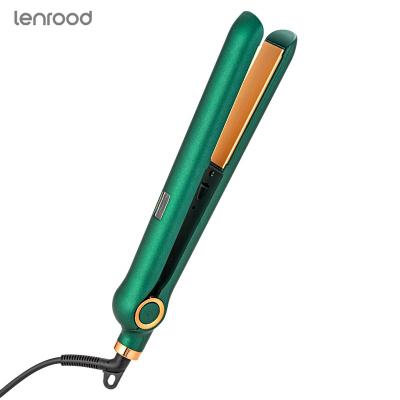 China Hotel Lenrood Hair Straightener New Design LR-9919 Ceramic Coating LCD Display 2 in 1 Hair Straightener Hair Curler for sale