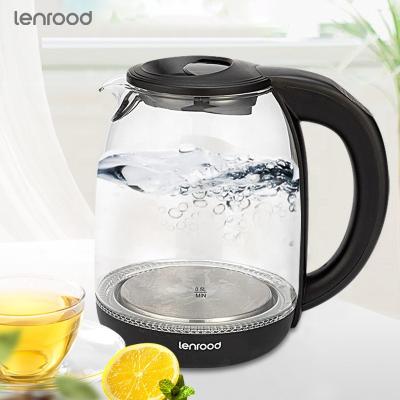 China 360 Degree Rotation Base Lenrood Electric Kettle 304 Food Grade Stainless Steel LR-1795D Large Capacity Ergonomic Classic Electric Kettle for sale