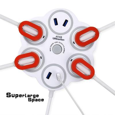 China New Design Flame Retardant Flat Tamper Resistant Power Strip ABS Safety Outlets Power Strips Surge Protector for sale