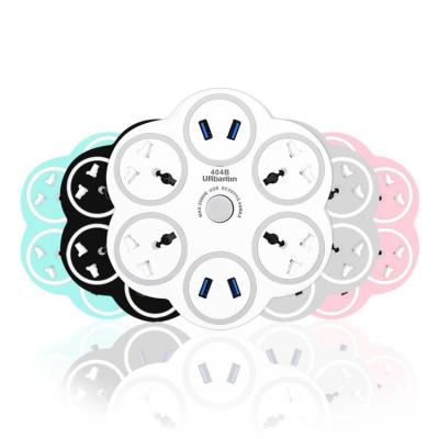 China New Design ABS Flame Retardant Flat Strip Power Socket Overload Protection Power Strips Surge Protector for sale