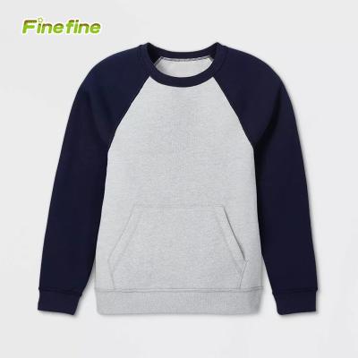 China Breathable Custom Organic Cotton Fashion Fleece Long Sleeve Crewneck Pullover Sweatshirt For Boys for sale