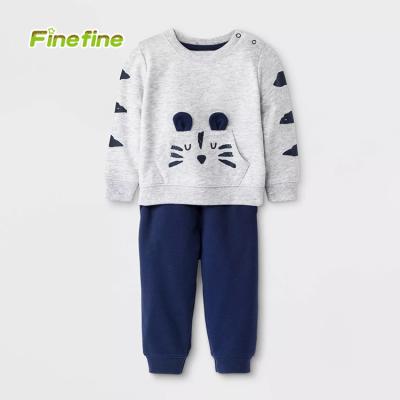 China Boutique Toddler Autumn Winter Organic Cotton Knitted Newborn Baby Kids Boys Infant Outfits Breathable for sale