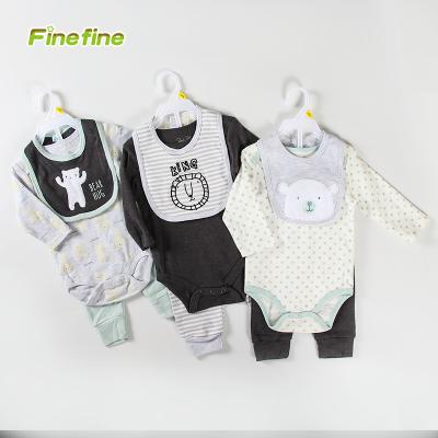 China Breathable Newborn And Infant Age Group 3 Pieces Pack Cotton Baby Boy Clothes Set for sale