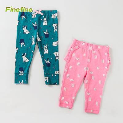 China Latest Design Breathable Cotton Spandex Baby Kids Girls Pencil Leggings for sale