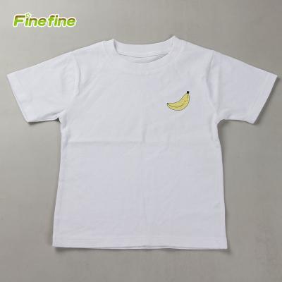 China Breathable Gots Certificated 100% Cotton Organic White Newborn Baby Kid Unisex T-Shirt For Summer for sale