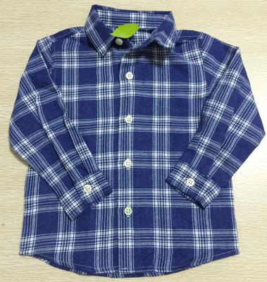 China OEM Baby Kids Boys Cotton Flannel Anti-Shrink Shirt With Long Sleeve for sale