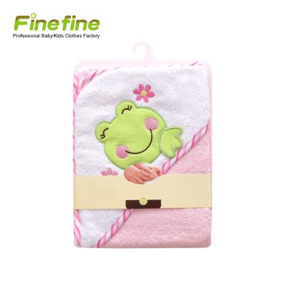 China Wholesale Soft Flame Retardant And Comfortable Cotton Cardboard Hooded Baby Bath Towel for sale