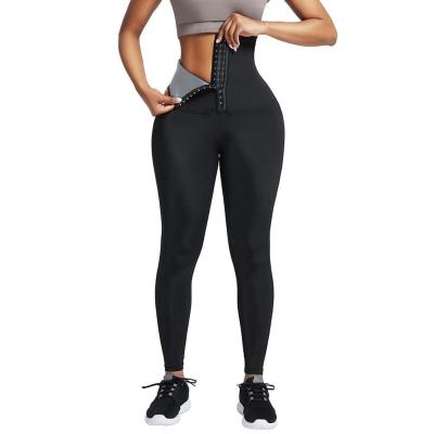 China Sports Leggings With Logo Side Pockets High Waisted Workout Waist Antibacterial Custom Trainer Corset for sale