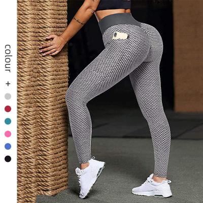 China High Waist Women Yoga Gaiters Tummy Control Workout Tights Breathable Wholesale Gym Pants for sale