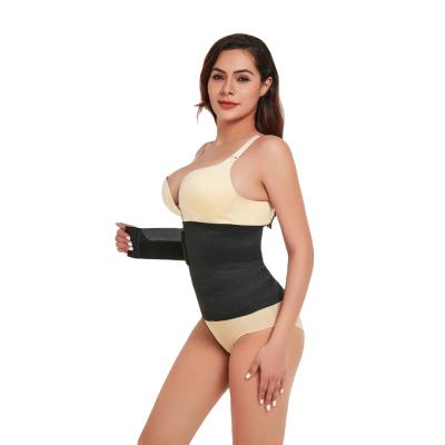 China Adjustable Elastic Waist Trainer Antibacterial Postpartum Belly Wrap Waist Cincher Belly Wrap Waist Trainer Slimming Body Shaper for sale