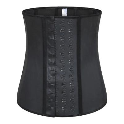 China OEM Steel Band 25 Red Bone Latex Waist Trainer Antibacterial Duty Wrap Corset Plus Size Shapewwear With Hooks for sale