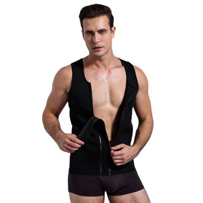 China Factory Direct Antibacterial Sauna Tank Top Neoprene Body Shaper Sauna Vest Waist Trainer For Men for sale