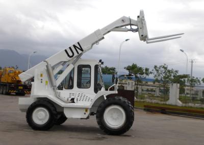 Chine Chariot élévateur variable 4 de portée de boom télescopique quadrilatéral de 2 segments à roues conduit à vendre