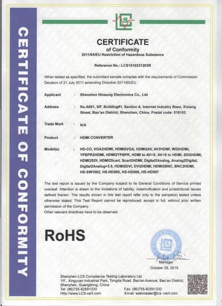 RoHS - Shenzhen Hinsung Electronics Co., Ltd.