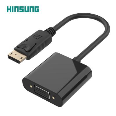 China COMPUTER DisplayPort DP to VGA 1080P Male to Female DP to VGA Cable Adapter Converter for sale