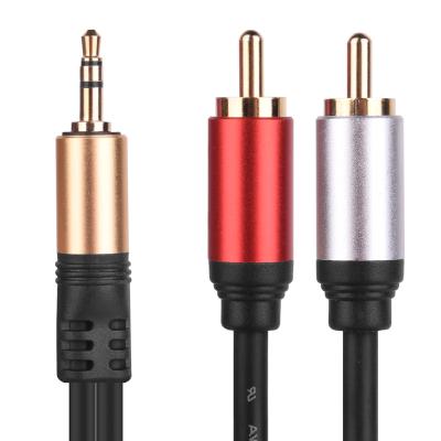 China Speaker 3.5mm Audio Extension Cable TRS 3.5mm To 2RCA 3.5M To 2RCA M Audio Cable Extension Cable for sale