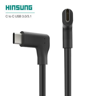 China Premium Right Angle Mobile Phone USB 90 Degree 3.1 Gen1 Gen2 C To C Cable for sale