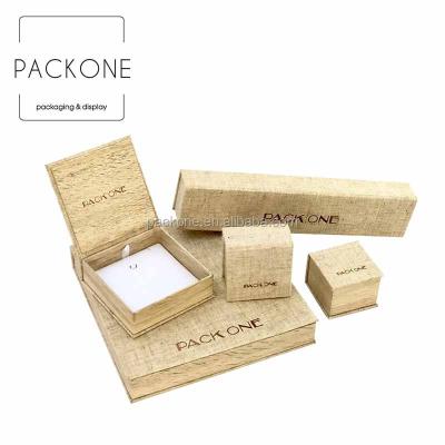 China Special Beige Custom Necklace Cardboard Jewelry Packaging Box Wedding Paper Gift Ring Jewelry Box for sale