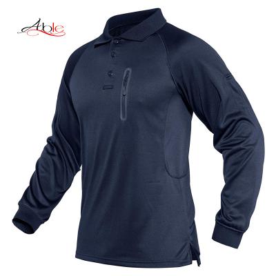 China 2022 Anti-wrinkle Men Plus Size Golf T-shirt Kaos Camisetas Polo Custom Cargo Hunting Long Sleeve Lapel Polo Shirt For Men USA Shooting Size for sale