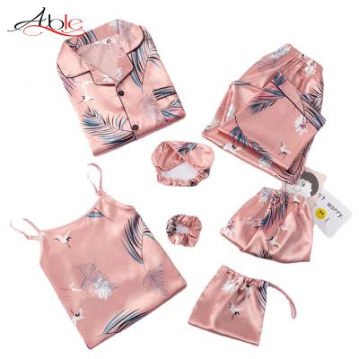 China Baju Tidur Daster Pijama Feminino Plus Size Pajamas Lounge Wear Satin Pajamas Sleep Wear Set QUICK DRY Able Suit for Ladies for sale