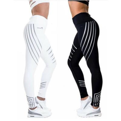 China High Quality Print Custom Length Women's Ankle Pants Yoga Laser Logo Waist Breathable Letter Gym Digital Gaiters for sale