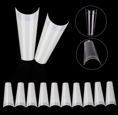 China 500Pcs PP Nail Art Design Ballerina Half Cover Coffin Ballet Artificial False Nail Tips Professional Half Cover Nail Tips for sale