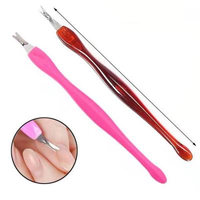 China PPr+SS Skin Fork Cuticle Remover Trimmer Fork Manicure Easy To Use Dead Nail Art Tools for sale