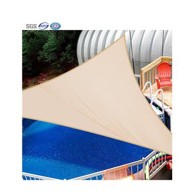 China Oxford Shade Sail Blocker Triangle Umbrella Patio UV Canopy Sails Green Color Waterproof Shade Sail for sale