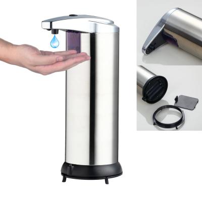 China Modern 300ML Bathroom / Kitchen Deck Mounted Stainless Steel Automatic Sensor Soap Dispenser for sale