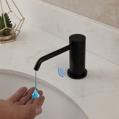 China Wall Mounted Large Modern Solid Brass Automatic Sanitizer Shampoo Detergent Hand Sensor Touchless Dispenser 1000ml Soap Dispenser for sale