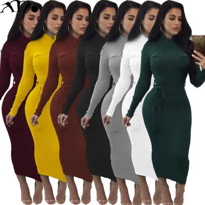 China Breathable XM*2080415 Fashion Dresses 2020 Women's Active Wear Plus Size Women's Casual Wear Women's Bodycon Dresses for sale