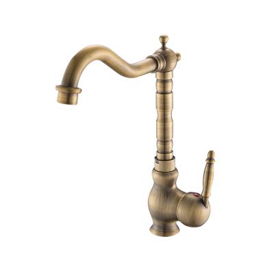 China CLASSIC Classic Basin Sink Faucet Antique Brushed Faucets Bronze Single Handle Brass Kitchen Faucet for sale