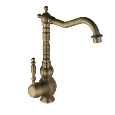 China Promotional Quality Antique Brass Kitchen Sink Hot And Cold Water Faucet From Thermostatic Faucets Manufacturer for sale