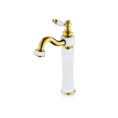 China Newest Design Thermostatic Faucets Gold Water Faucet Single Handle Sink Faucet For Hotel for sale