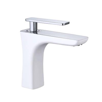 China Modern New Products On China Market Bathroom Basin White Paint Faucet for sale