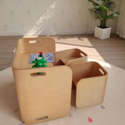 China Senhe modern brand eco-friendly good quality small kids chairs wooden baby furniture kids tables and chairs set for sale