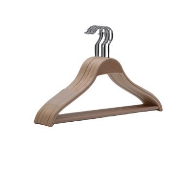 China Wardrobe Inspring Wooden Suit Hangers for Clothes Premium Quality Wooden Coat Hangers Strong and Durable Natural Suit Hangers for sale