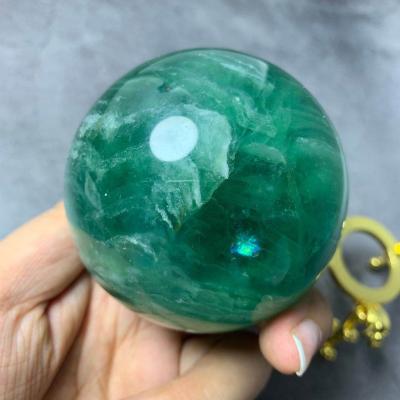 China Europe natural green fluorite sphere crystal ball fengshui decoration healing ball for sale