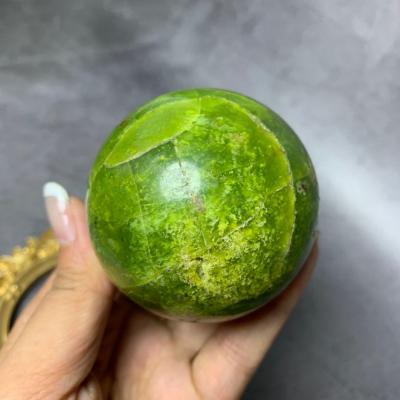 China Europe high quality natural green Opal Crystal Sphere for fengshui decoration crafts for sale